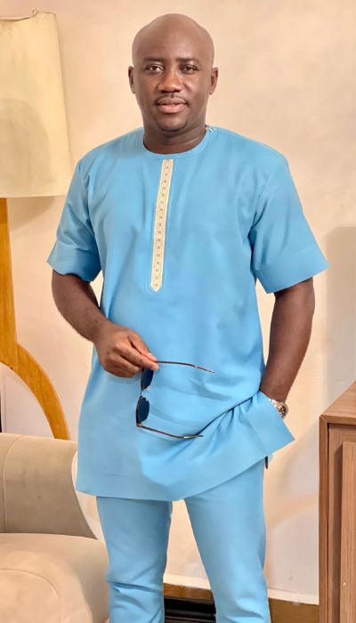 Adepa Sky Blue Kaftan.