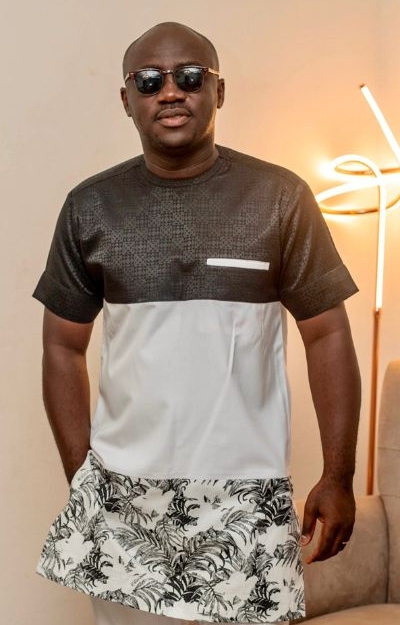 Adinkra Black & White Kaftan